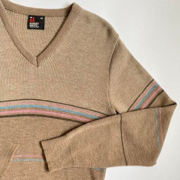 Vintage brown v neck sweater - Picture 3 of 6